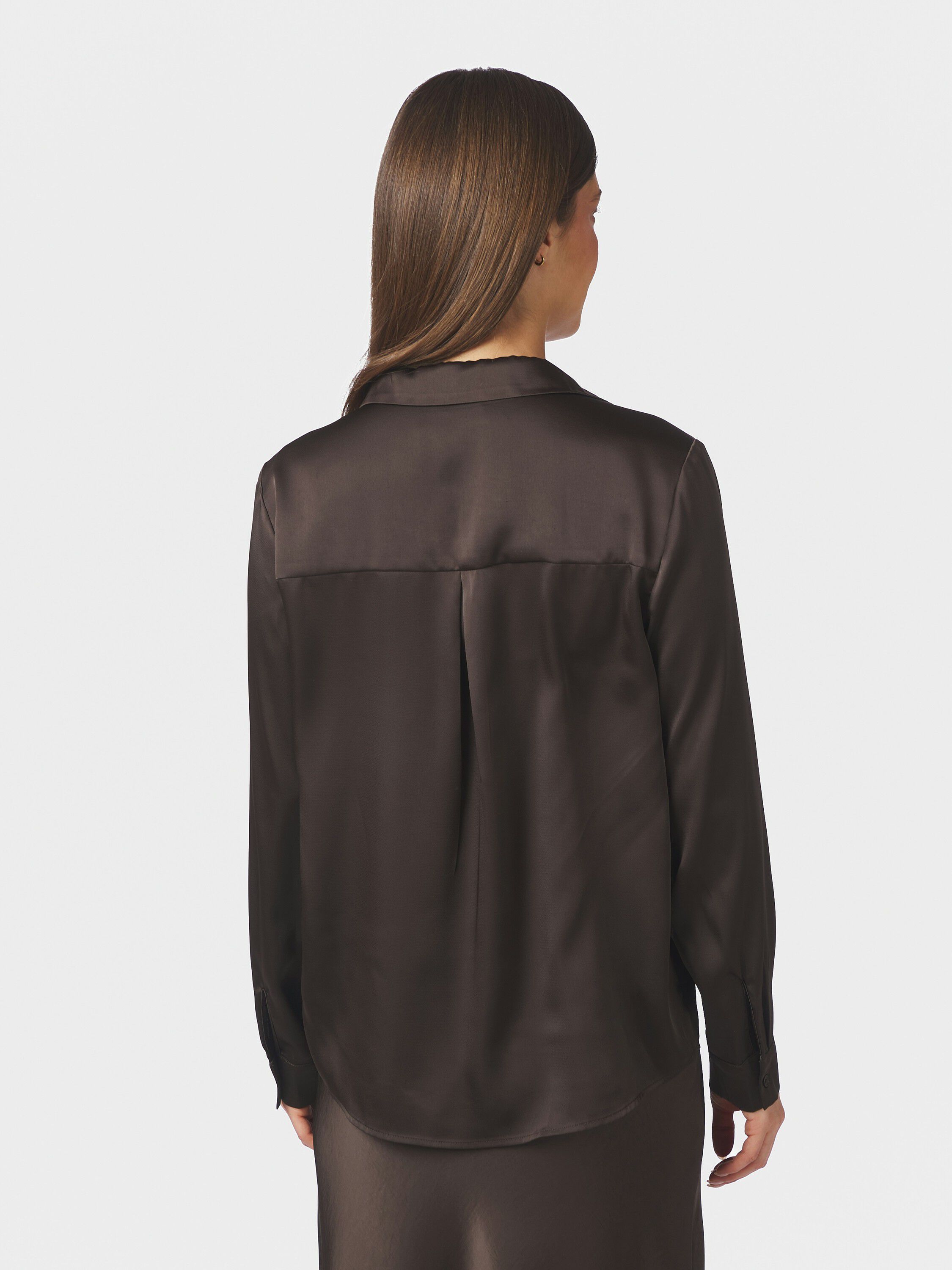 Hazelle Drapy Satin Shirt