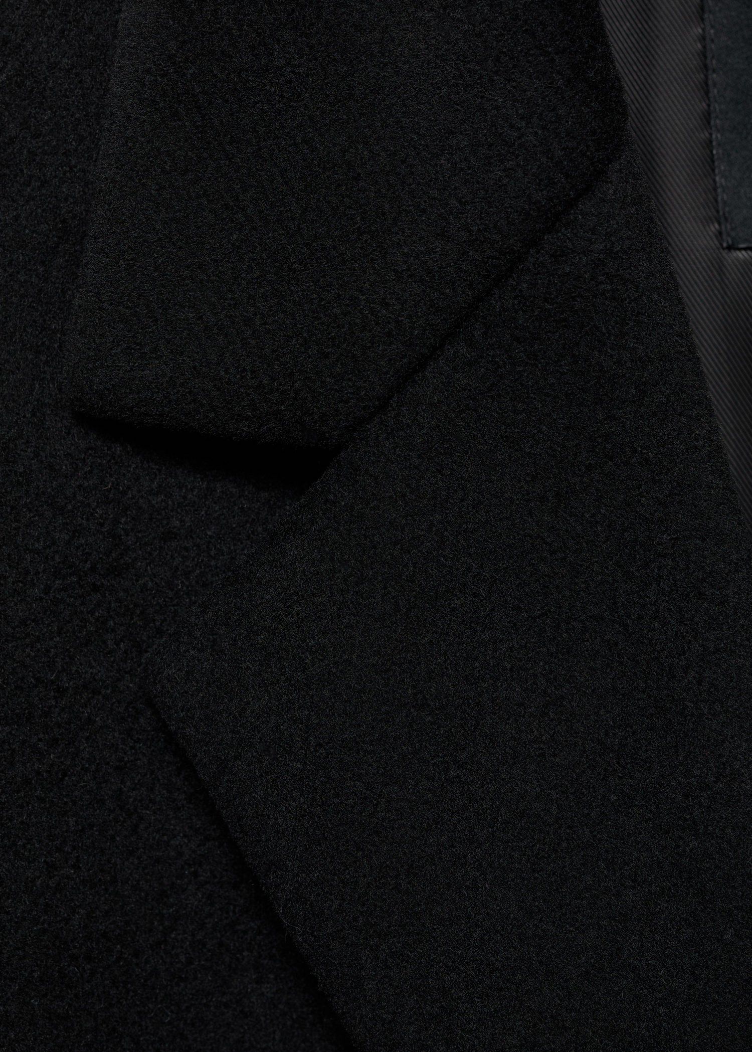 Double-breasted wool blend coat