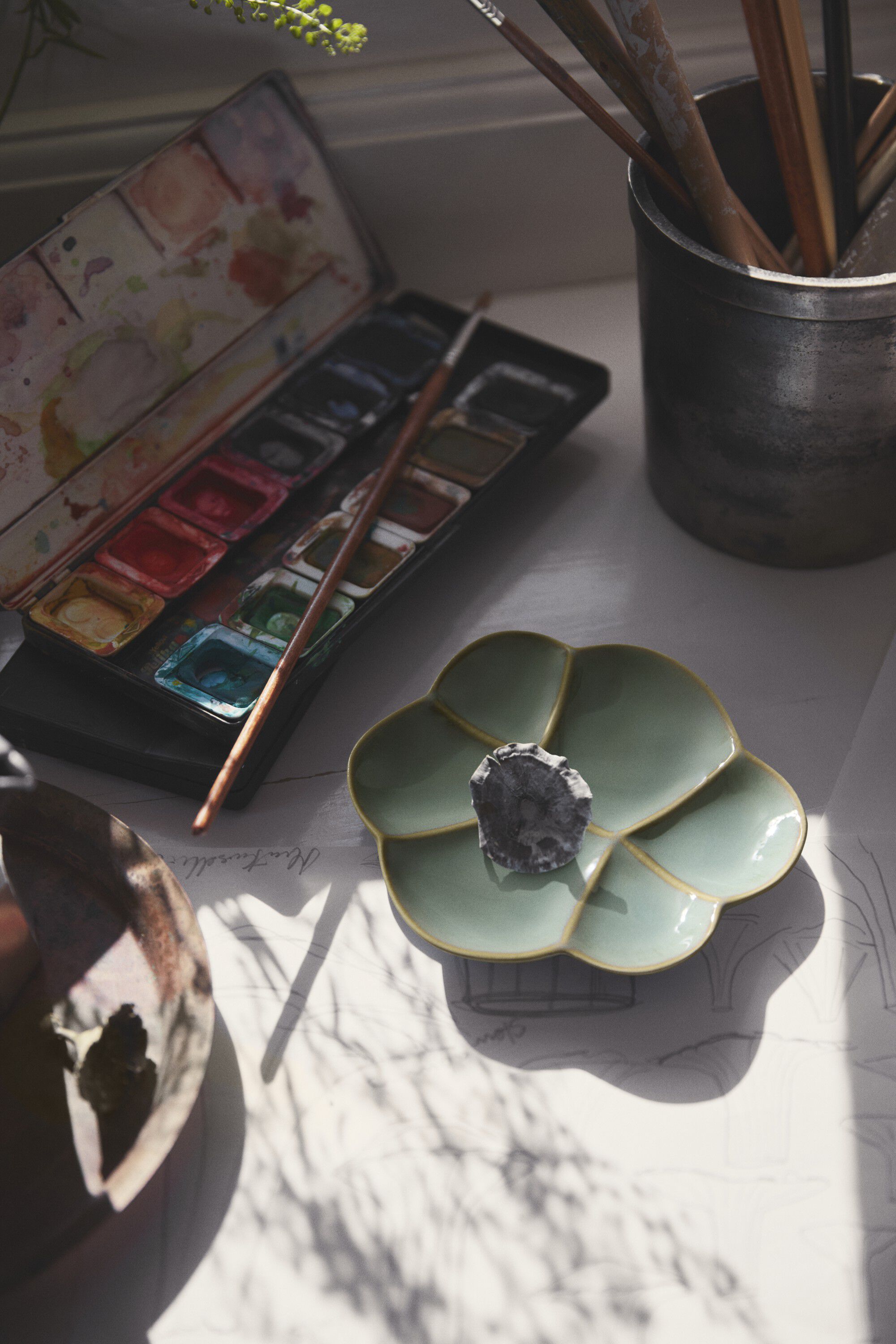 Kantarel Bordfad lille gr&oslash;n