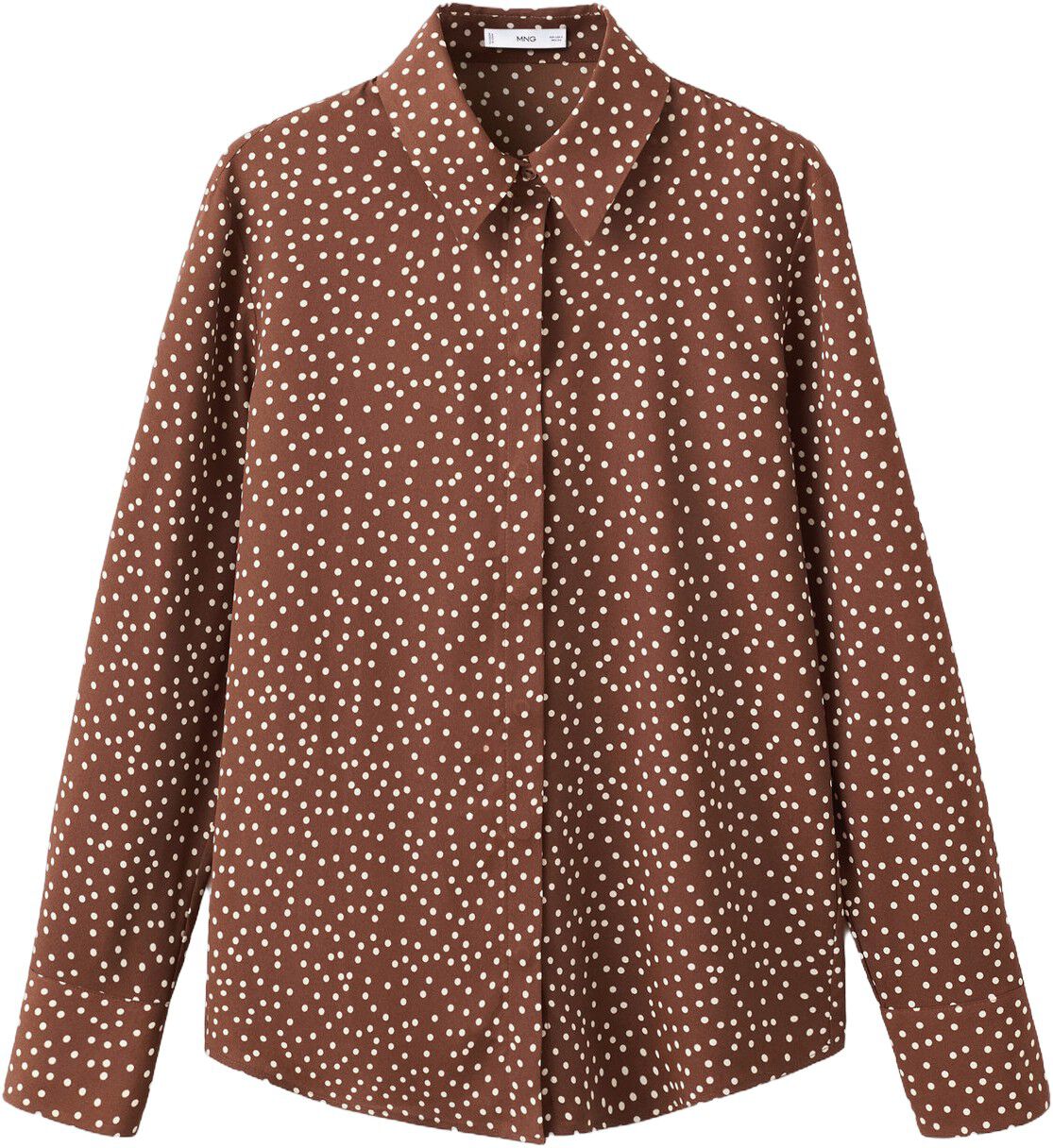 Straight-cut animal-print blouse