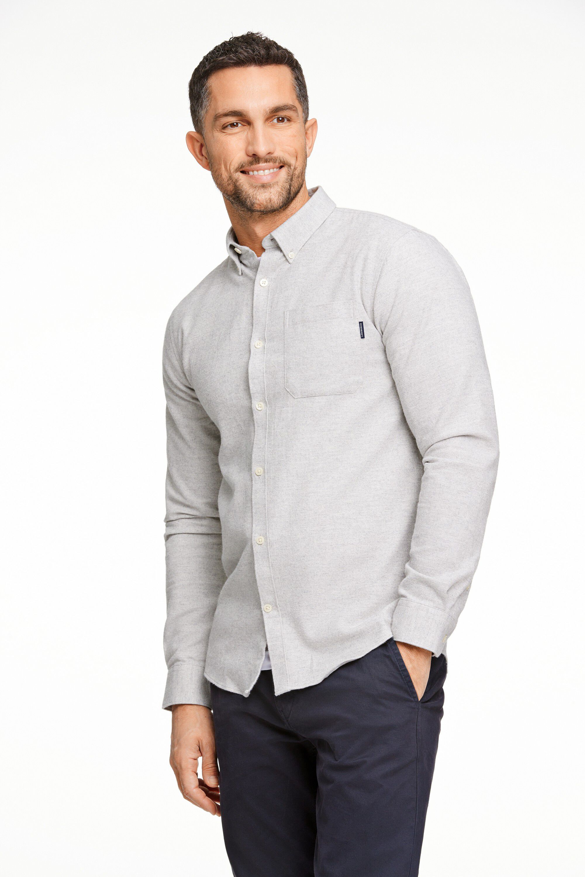 Brushed twill shirt L/S
