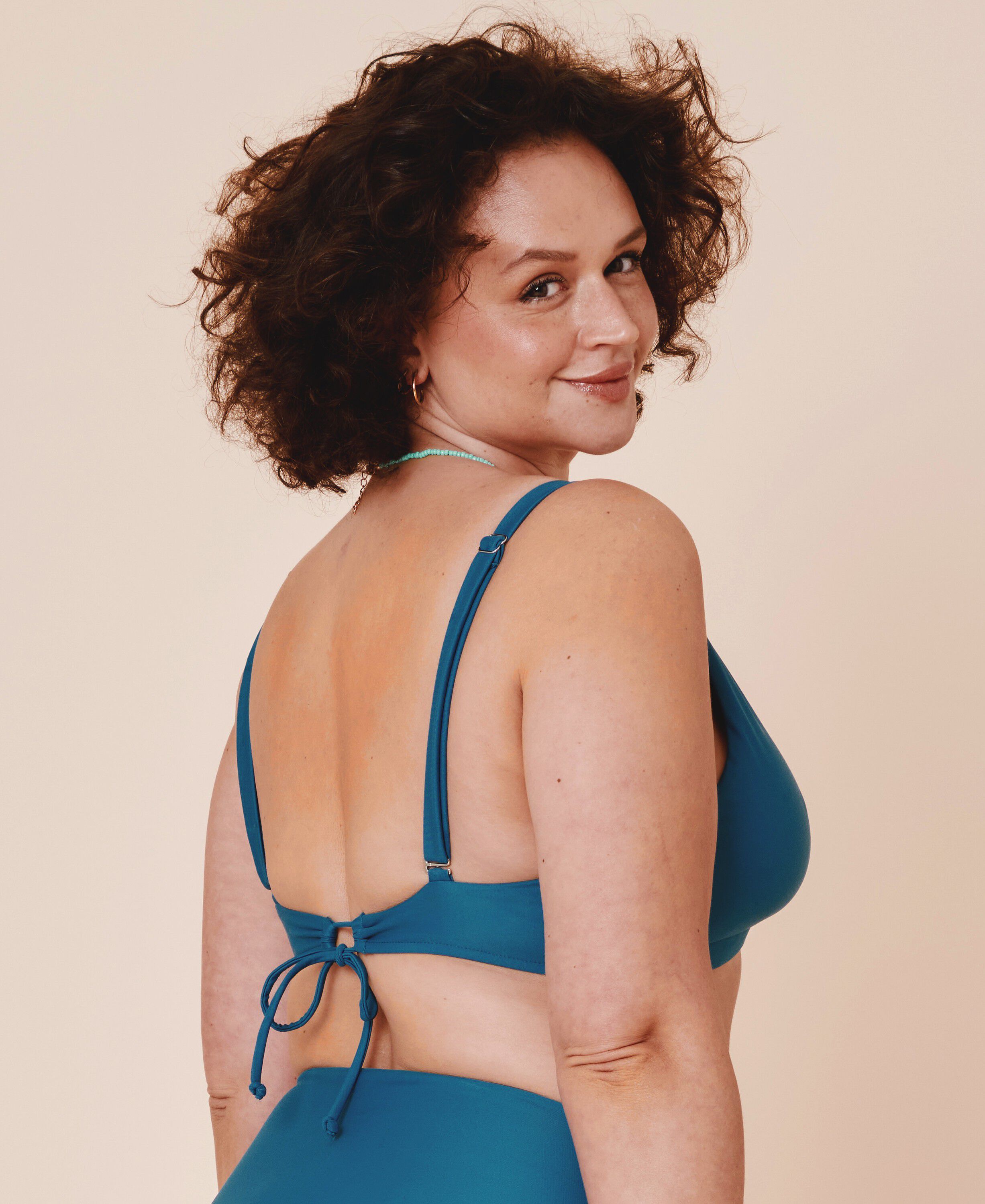 Istana draperet bikini top - Teal