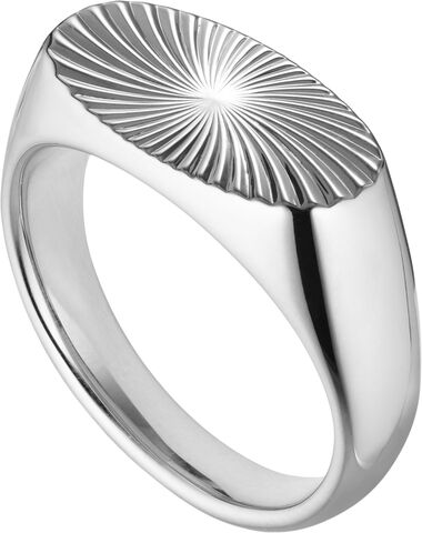 Reflection Signet ring, sterling silver-46