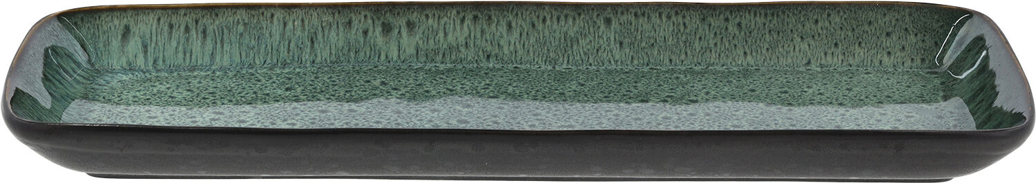Serveringsfat rektangul&auml;rt 38 x 14 cm Svart/Gr&ouml;n