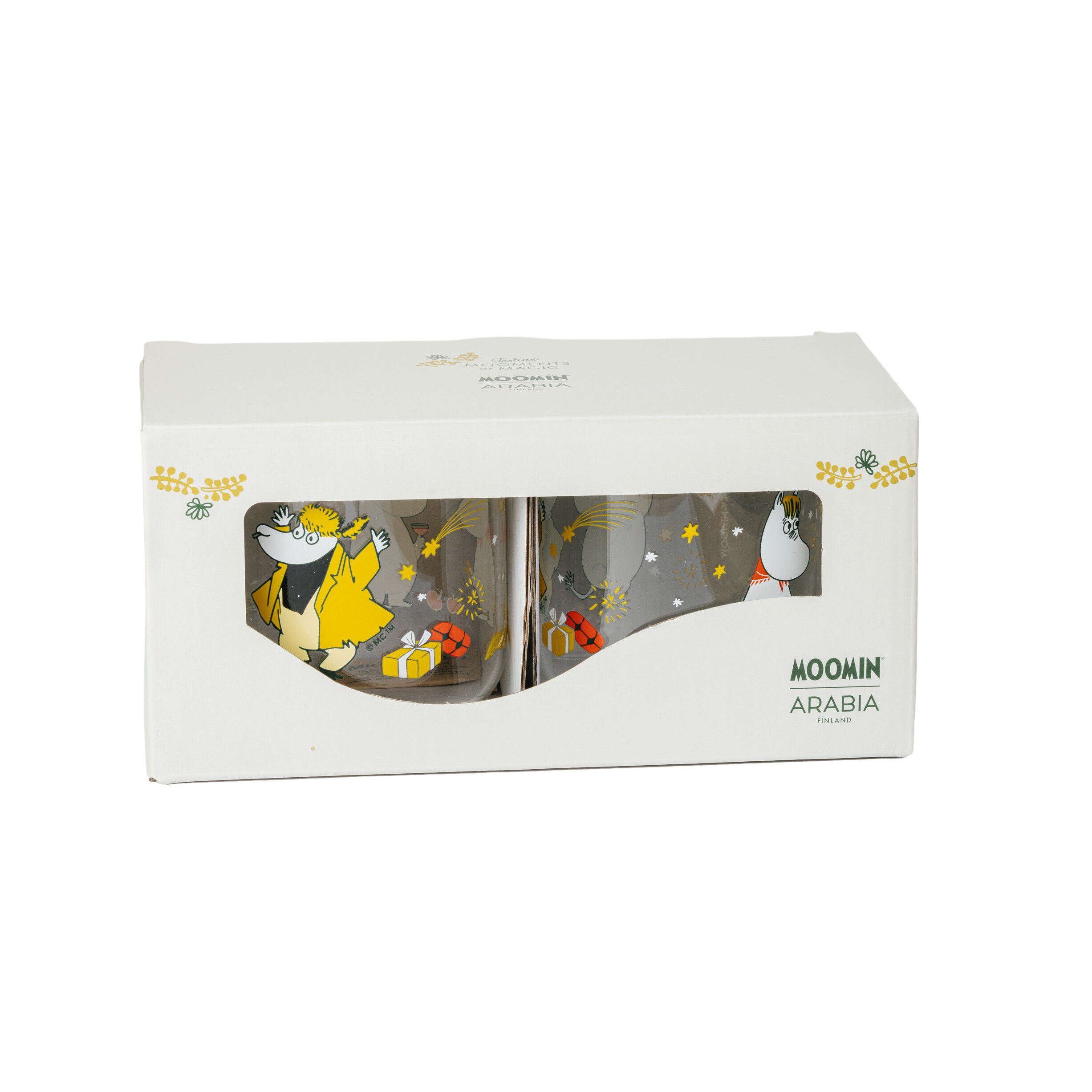 Moomin glas 30 cl Gift of Love, 2 stk.