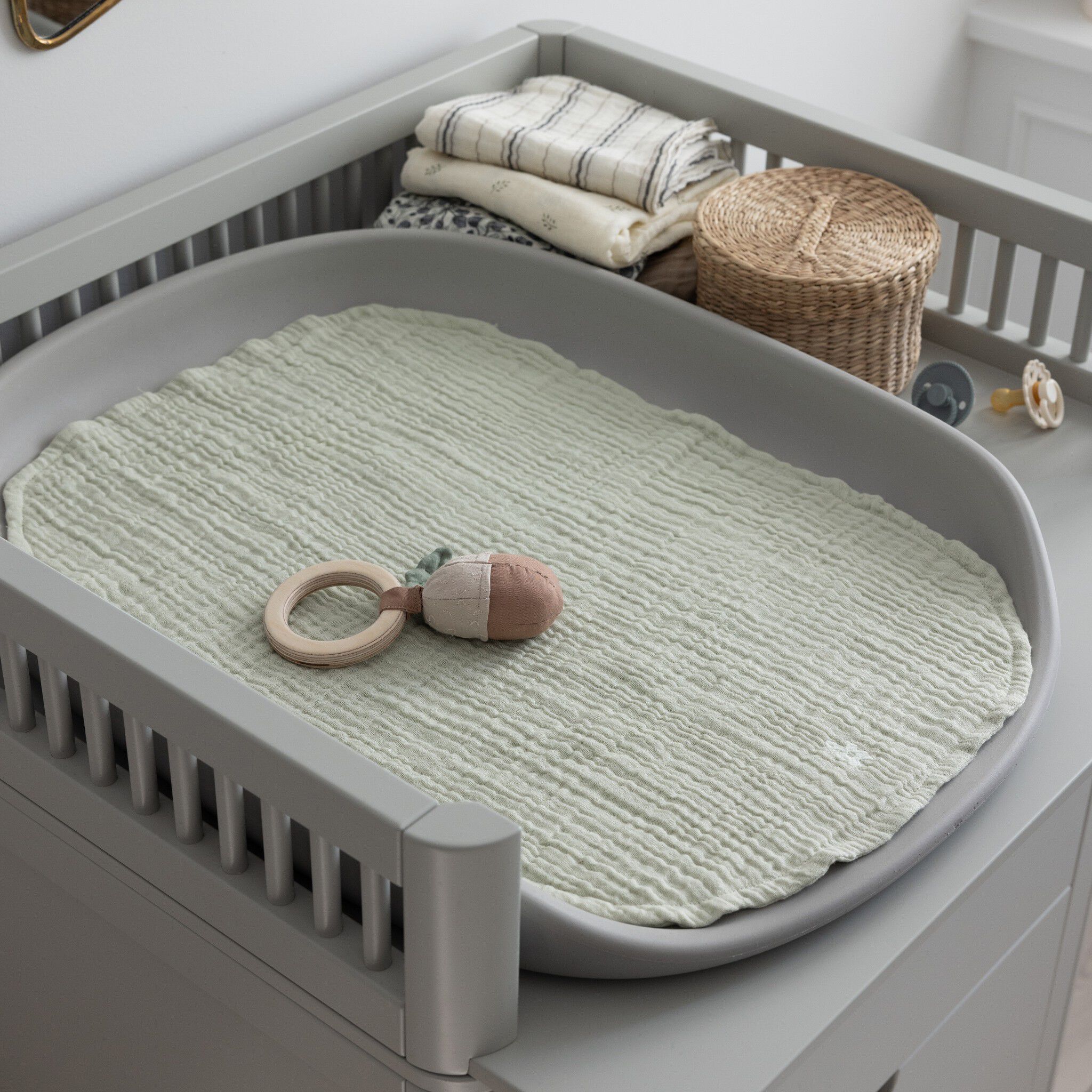 Pusleunderlag 6-lag, 2 stk. , muslin, green