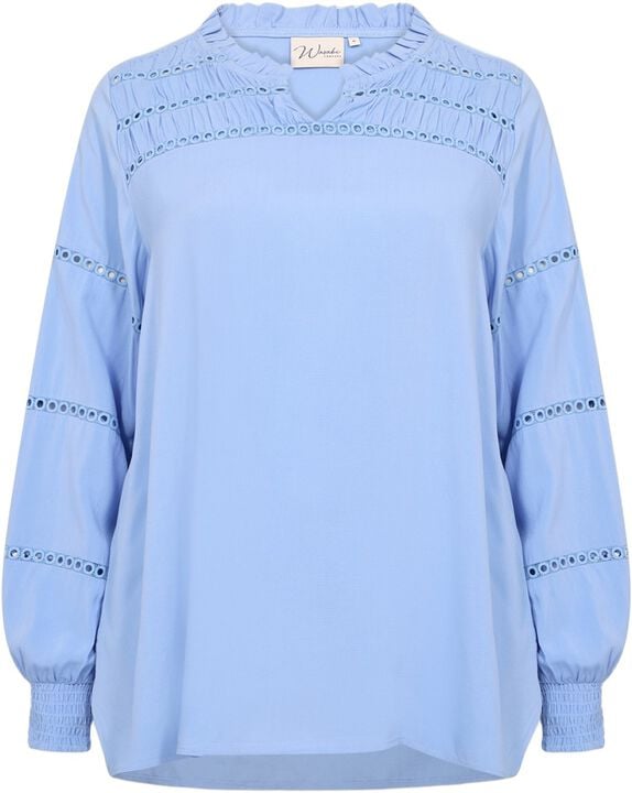 Curvy WA-SIA 32 Bluse Lyseblå