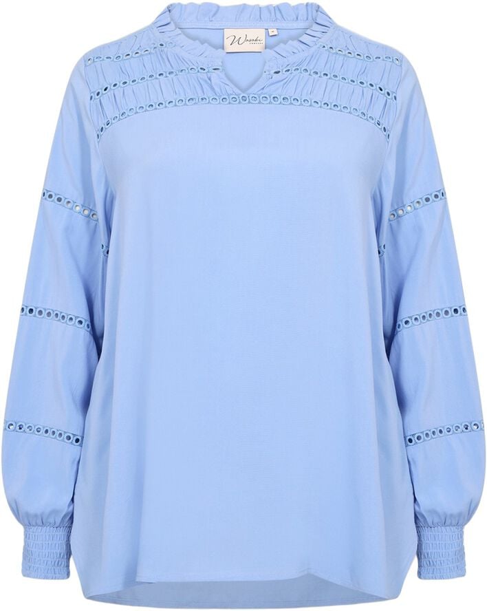 Curvy WA-SIA 32 Bluse Lyseblå