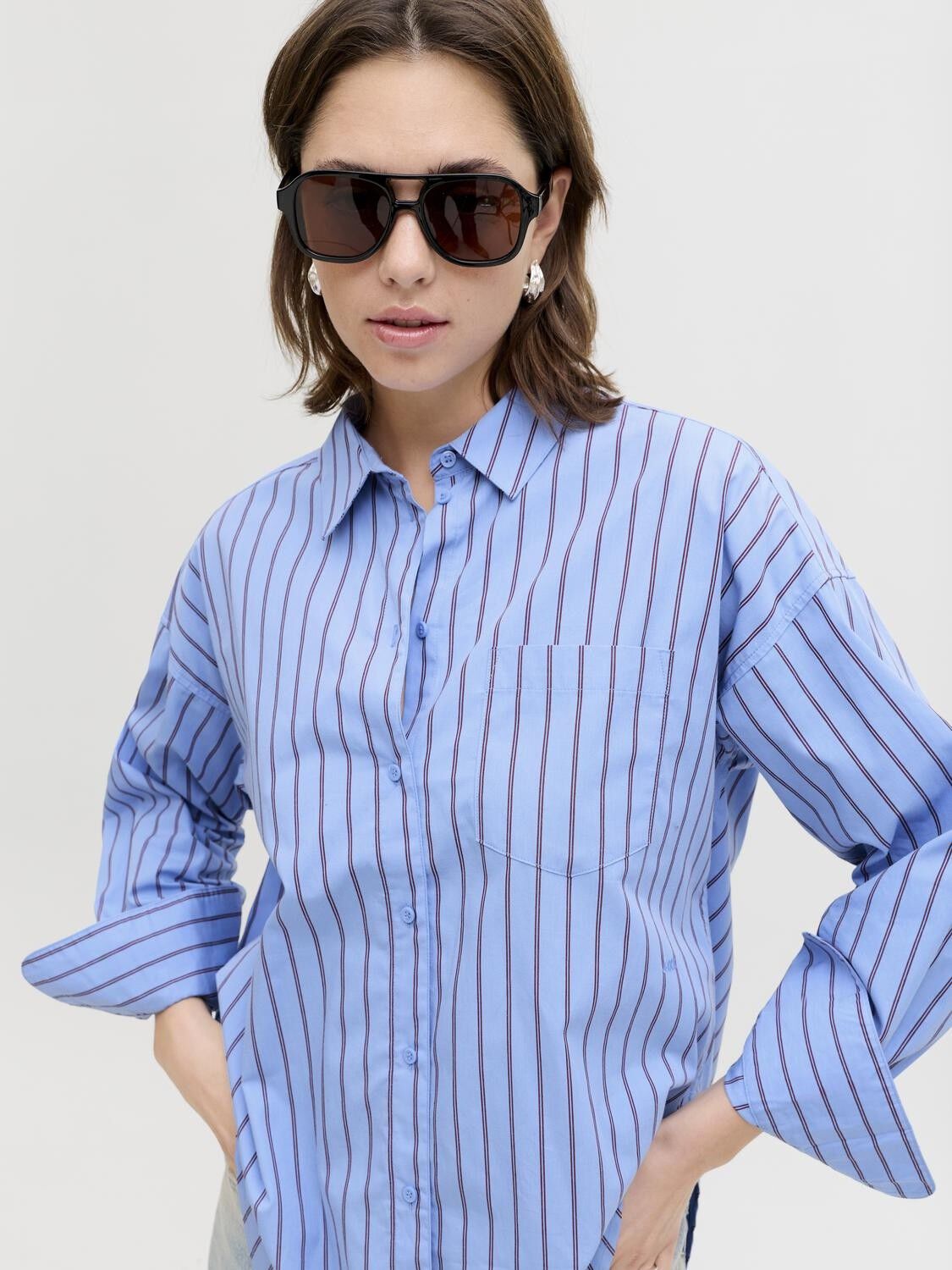 JXJAMIE LS RELAXED POPLIN SHIRT WVN
