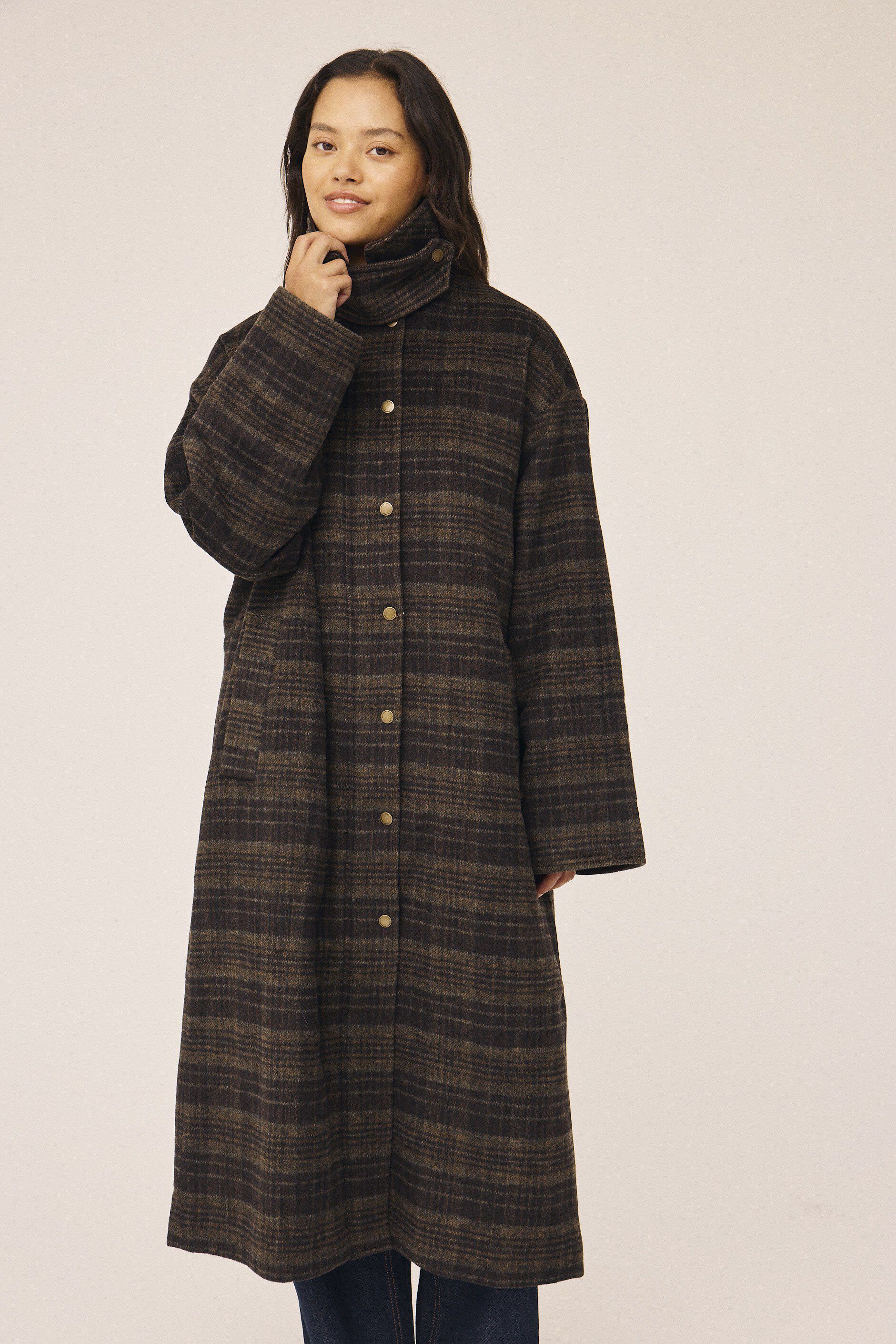 Emmy Wool 1 Coat with corduroy detail - GRS