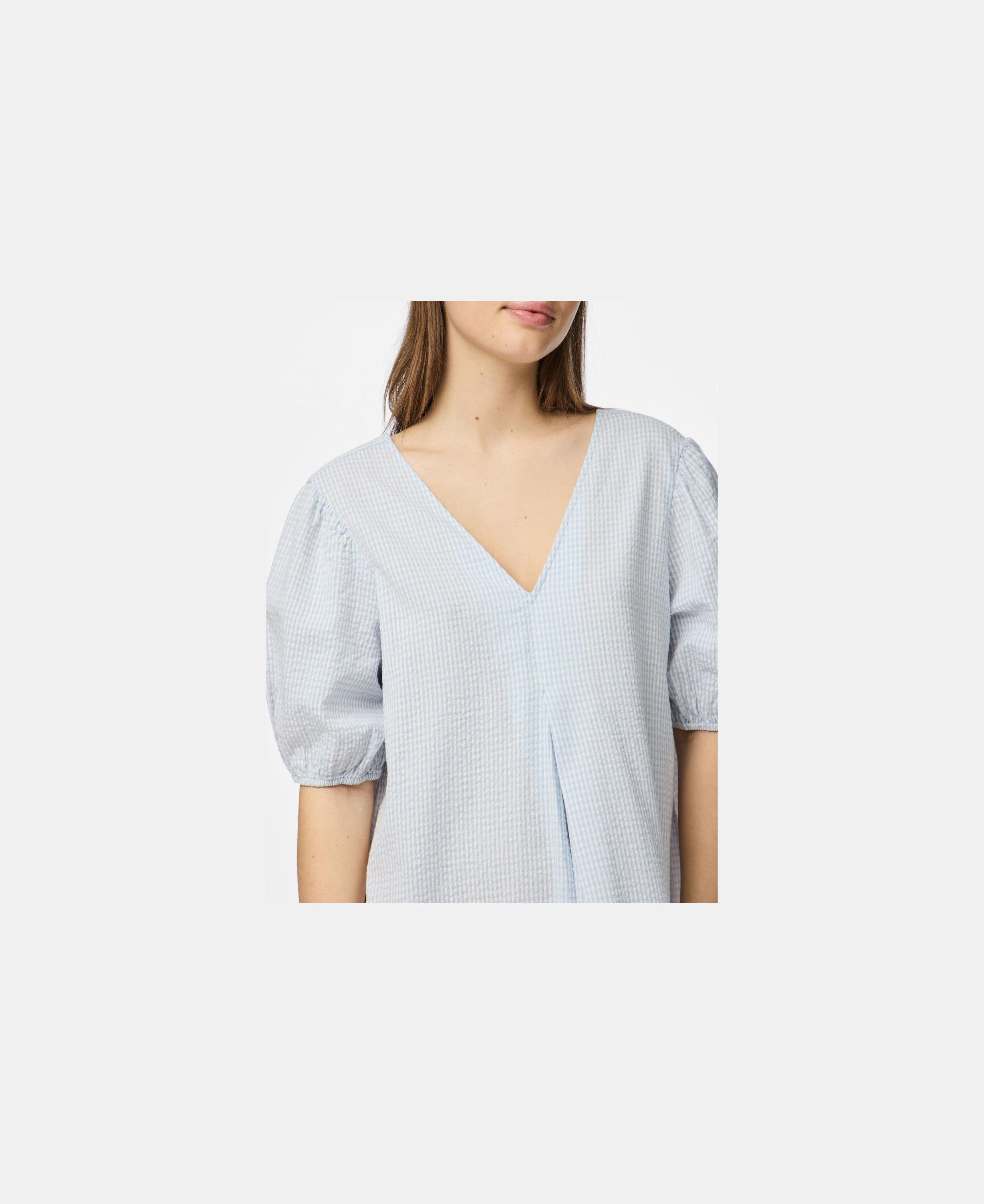 PCALMA 2/4 V-NECK MIDI DRESS WVN D2