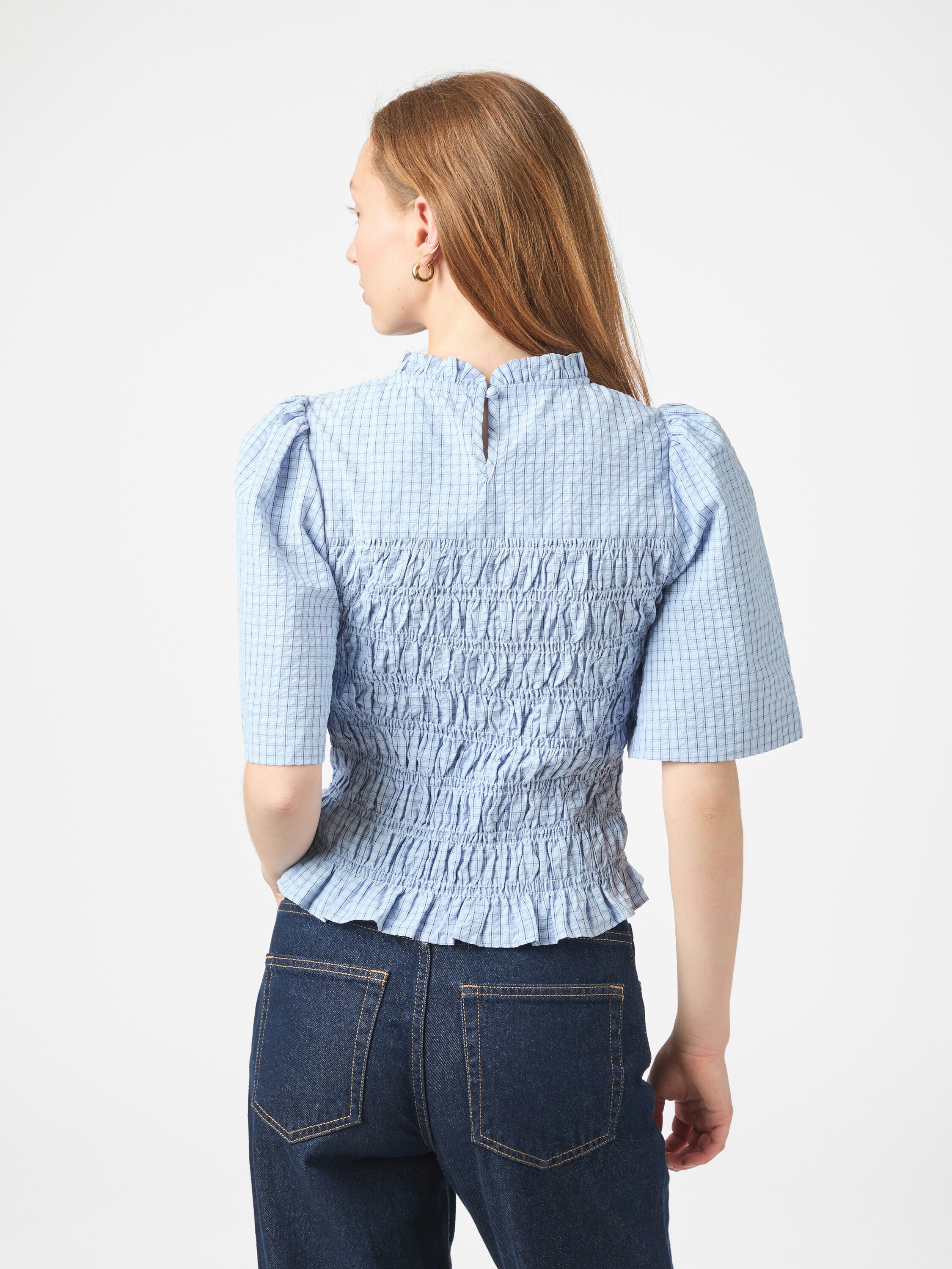 Possini Check Smock Blouse
