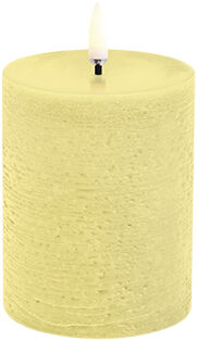 LED pillar candle, Wheat Yellow, Rustic, 7,8x10,1 cm
