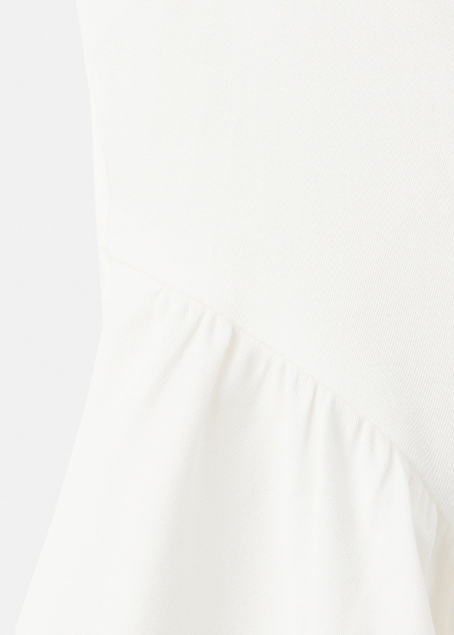 Boat-neck ruched dress