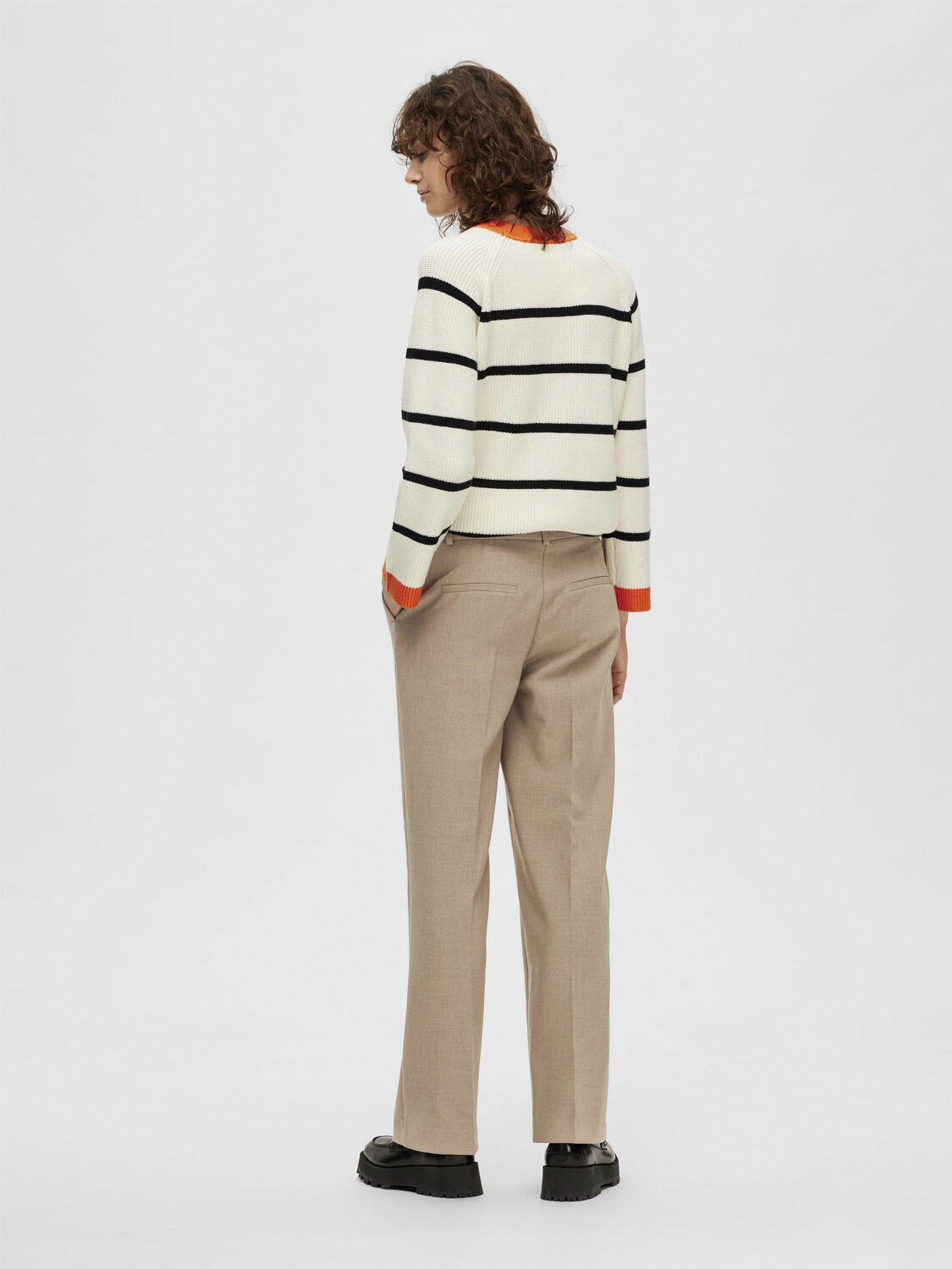 Slfrita Mw Wide Pant Camel Mlg N Noos