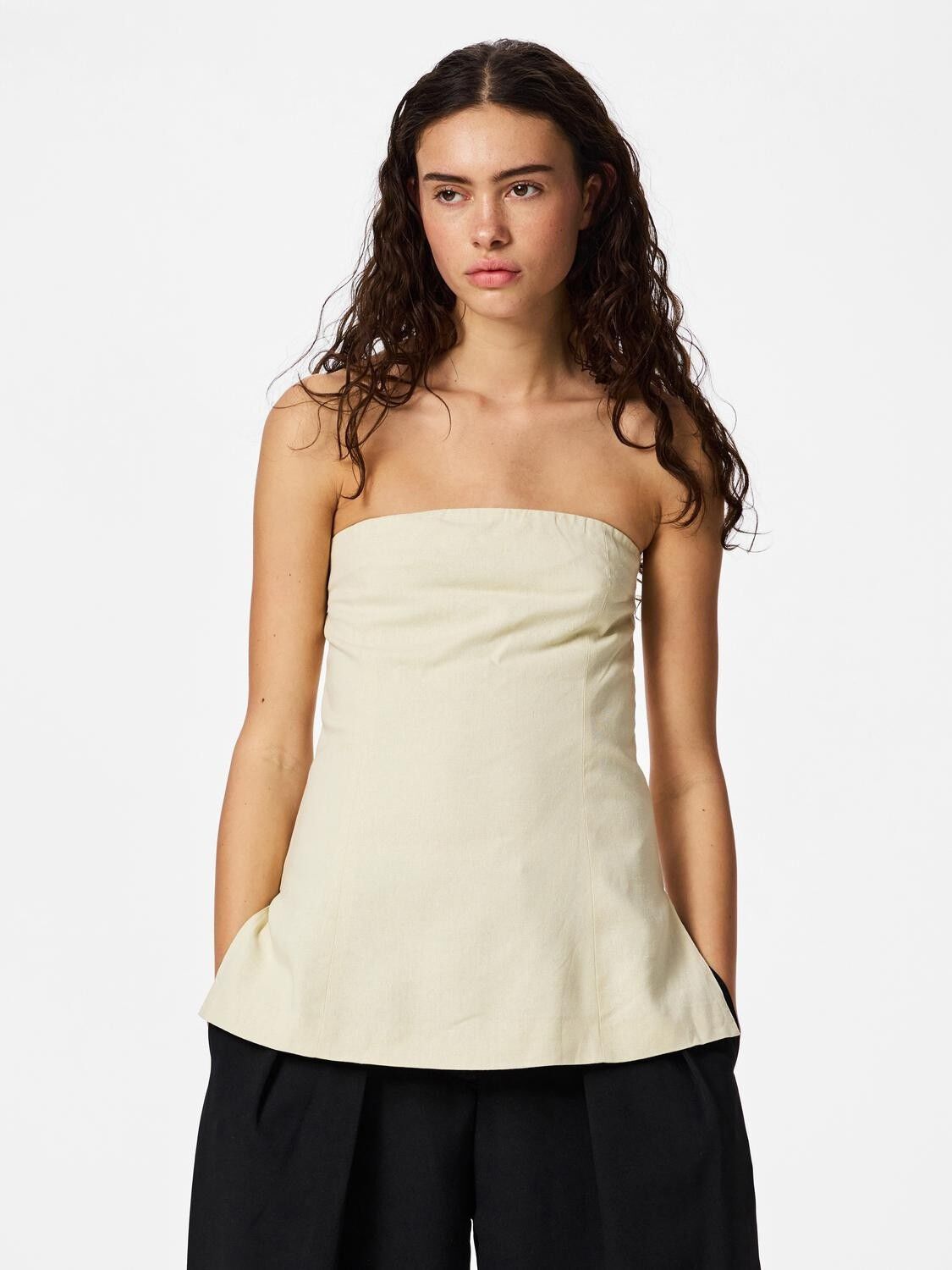 Pcmajse Fitted Bandeau Top Wvn D2D Pp