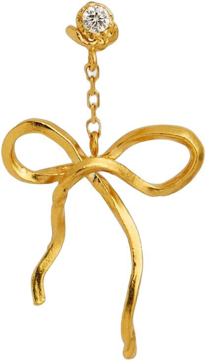 Dangling Flow Bow &Oslash;rering - Forgyldt