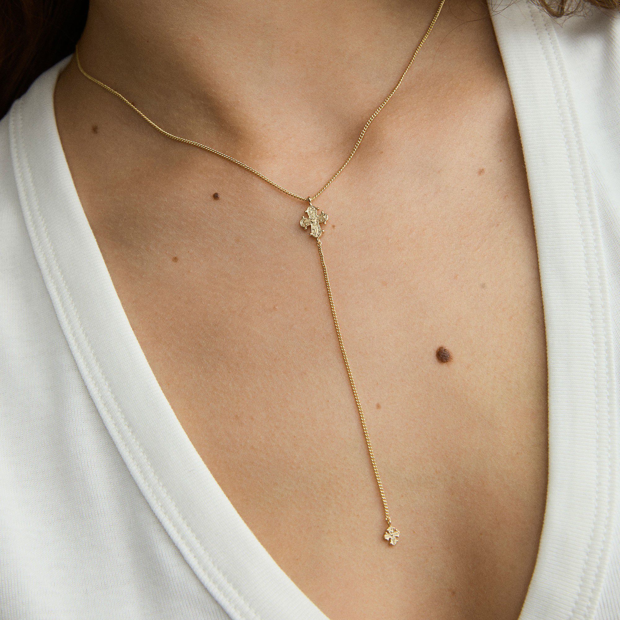 DAGMAR Y-necklace gold-plated