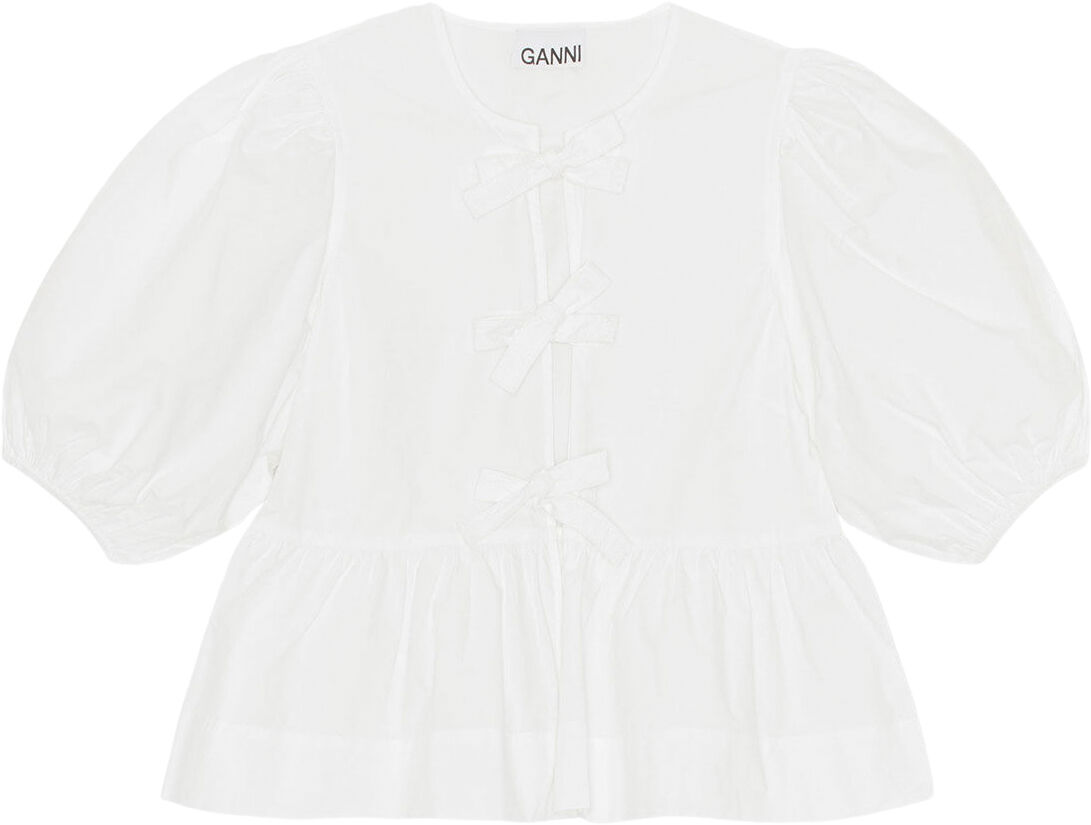 Printed Cotton Peplum Blouse