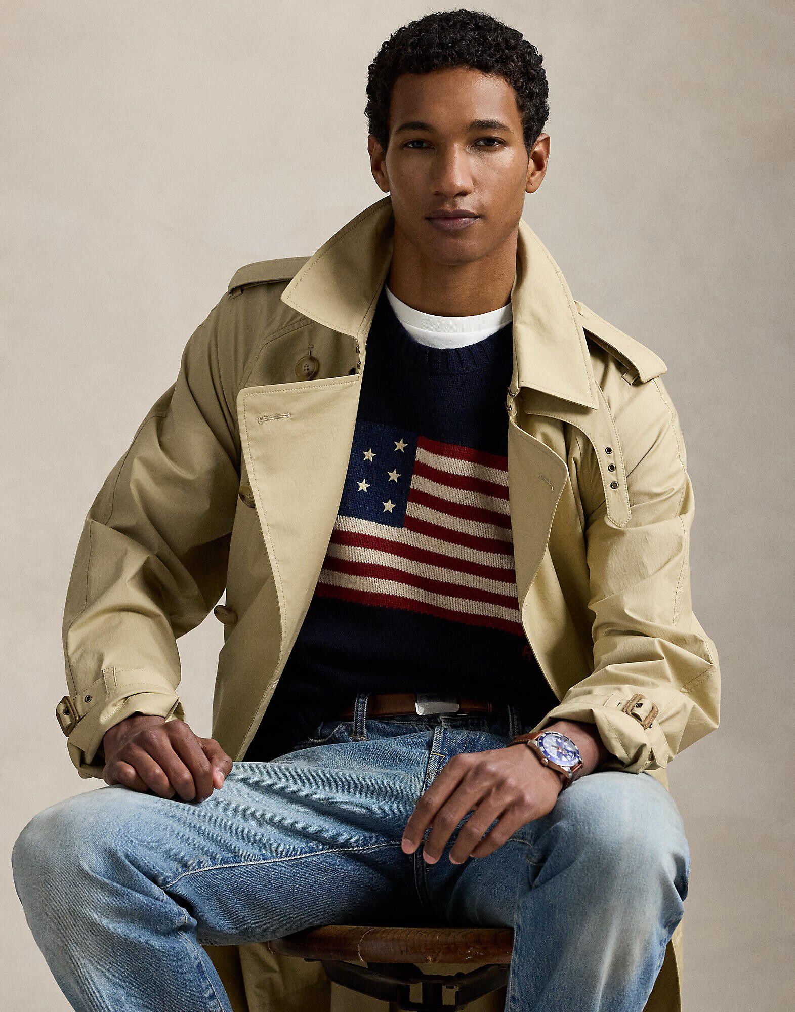 Big Fit Flag Sweater Vest