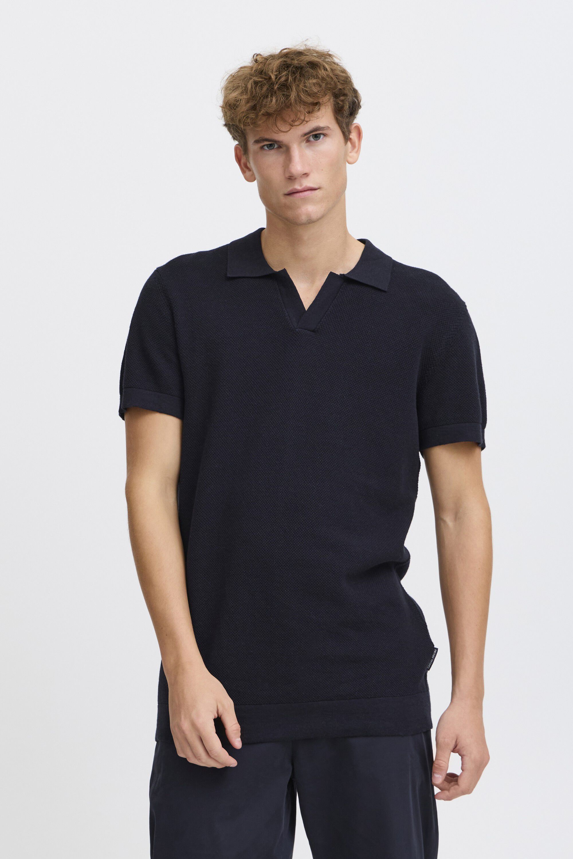 CFMATEO SS structured polo knit