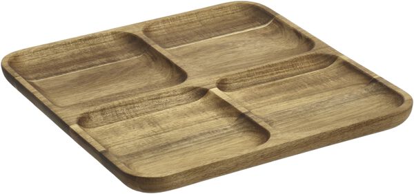 Serveringsfat 30,5 x 30,5 x 2,5 cm Akaciaträ