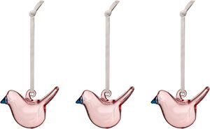 Iittala mini glasfugle rosa 3stk