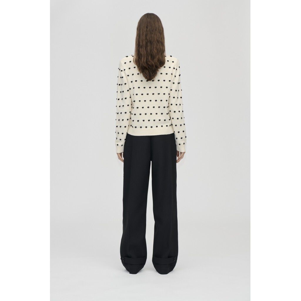 2386 Cotton Mix, Bobble Polo Collar Sweater