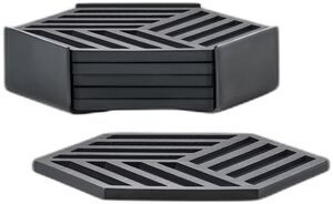 Underl&auml;gg Hexagon 6 st Black
