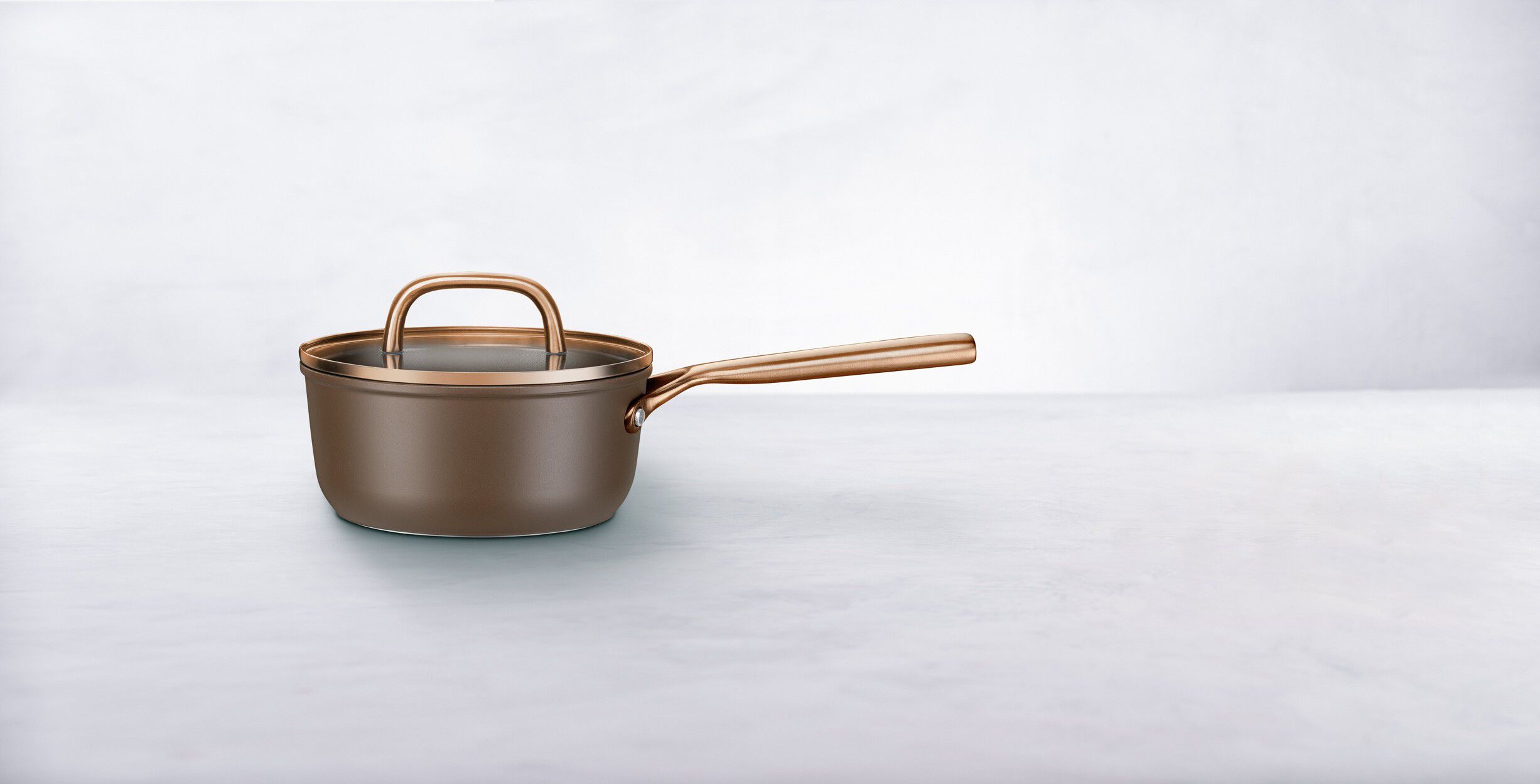 Milano, Kastrull med glaslock 18 cm, Brun