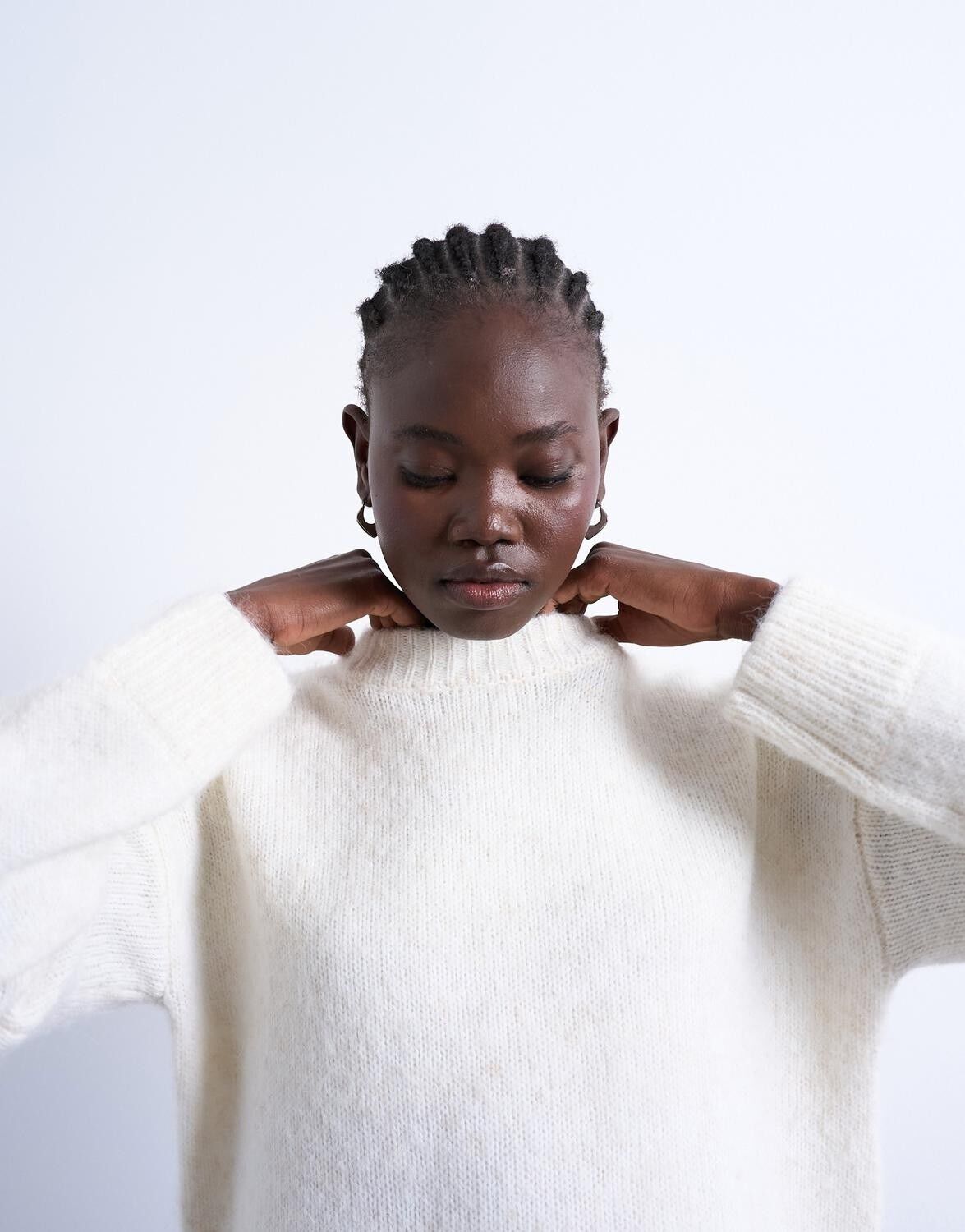 TSKILLE BOXY CREW KNIT PULLOVER