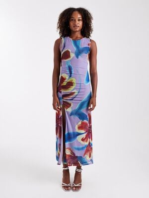 TSMARY MESH RUCHED MAXI DRESS JRS