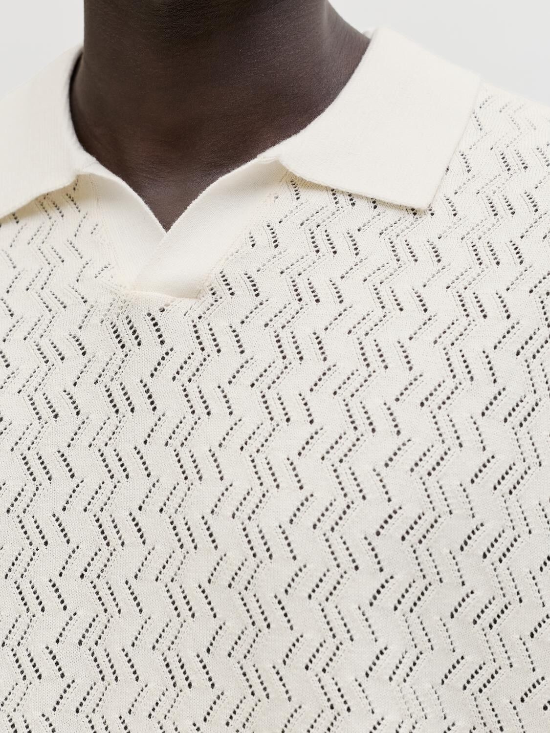 Jortyler Knit Ss Split Neck Polo Sn