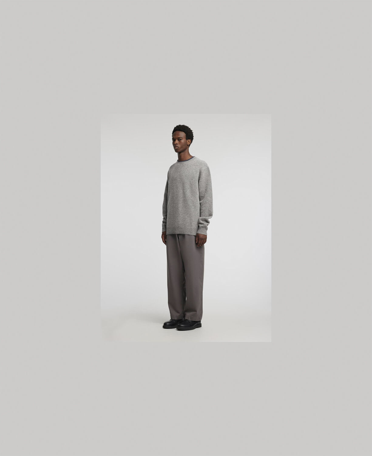 Anrragi Ls Knit Wool Crew Neck