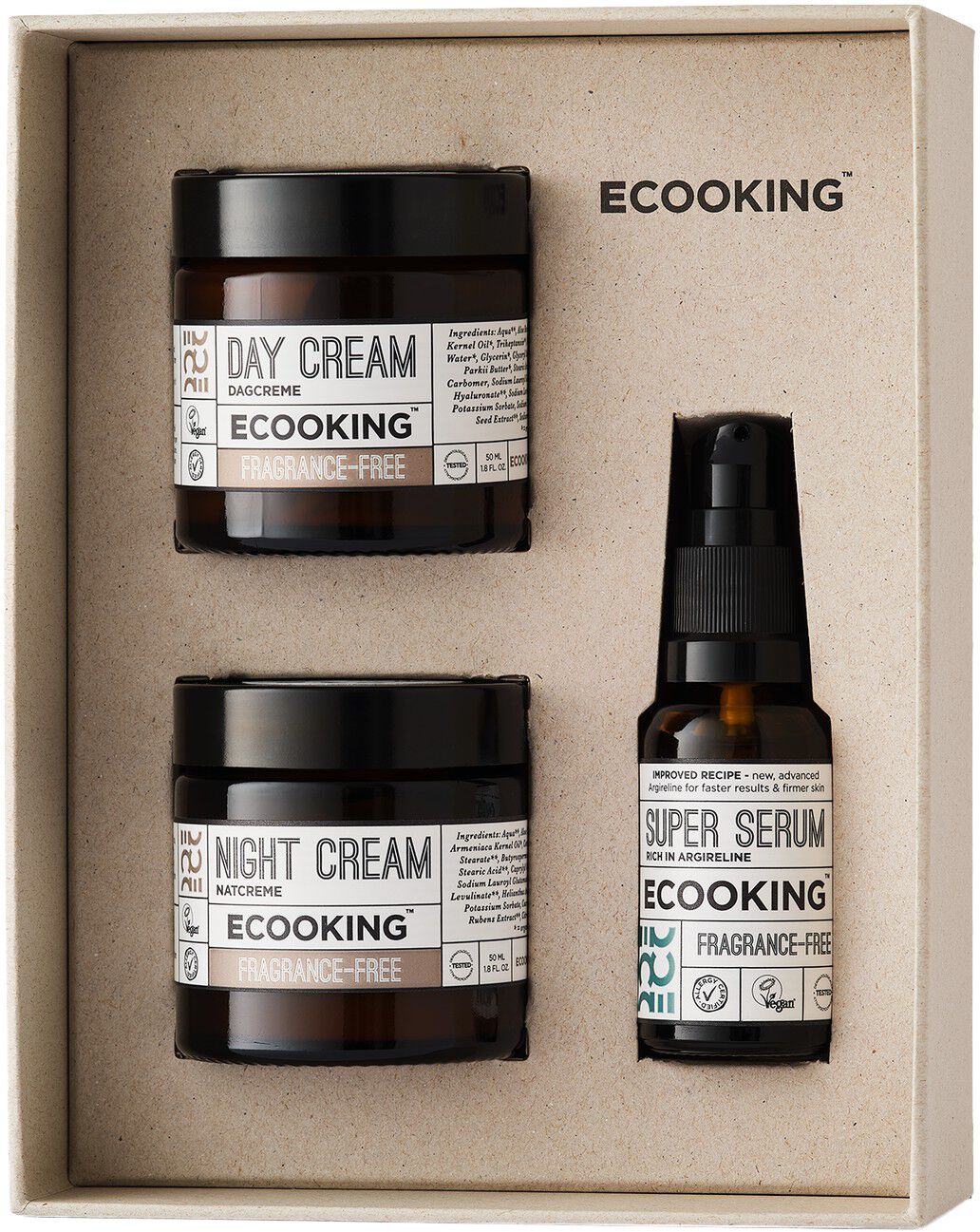 The Smoothing Trio - Day & Night Cream + Serum Set - Fragrance Free -