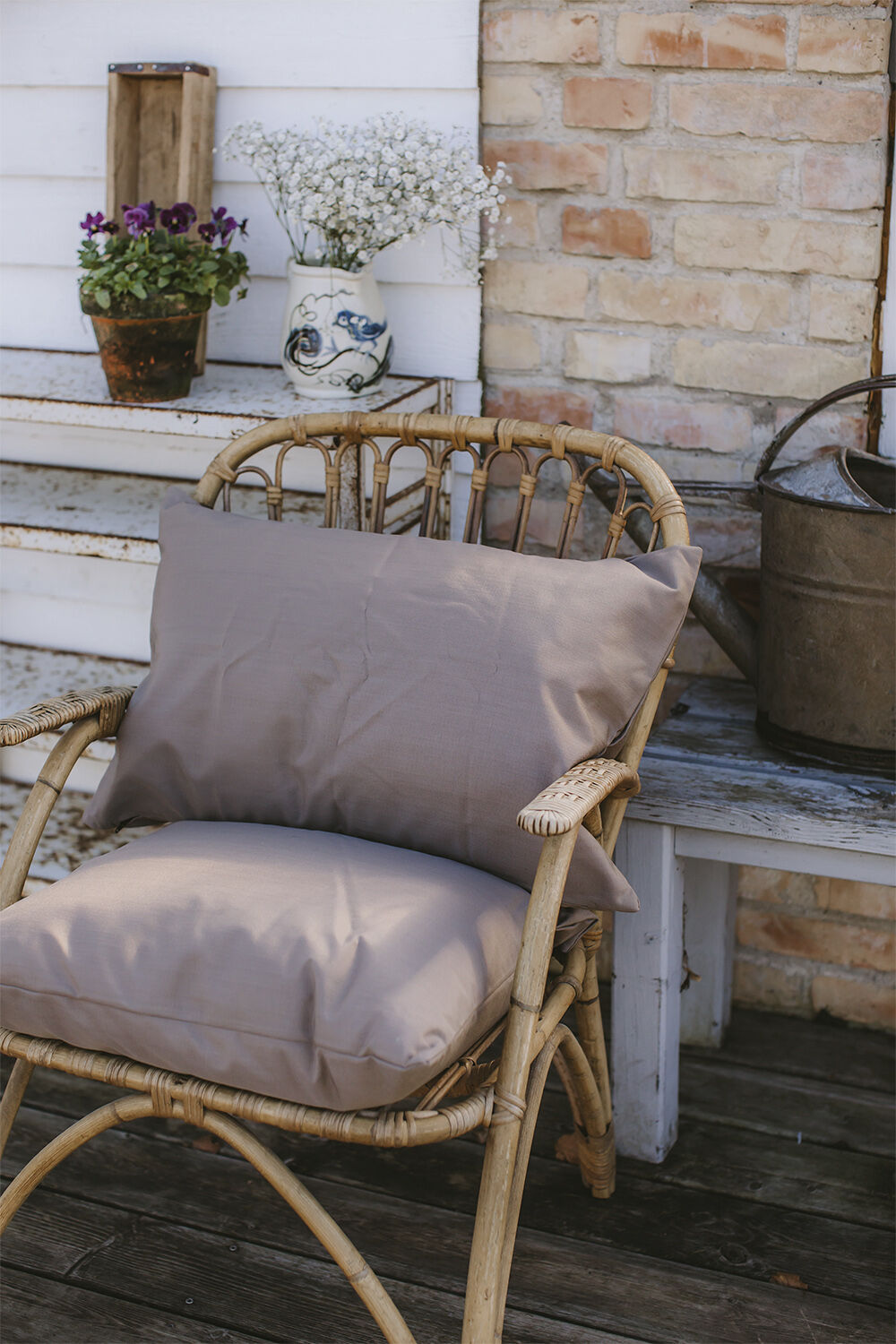 Fossflakes utomhuskudde 40x60 cm. Taupe