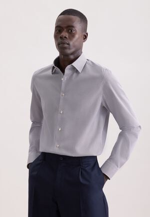 Business shirt Slim 1/1 Kent-Collar Print