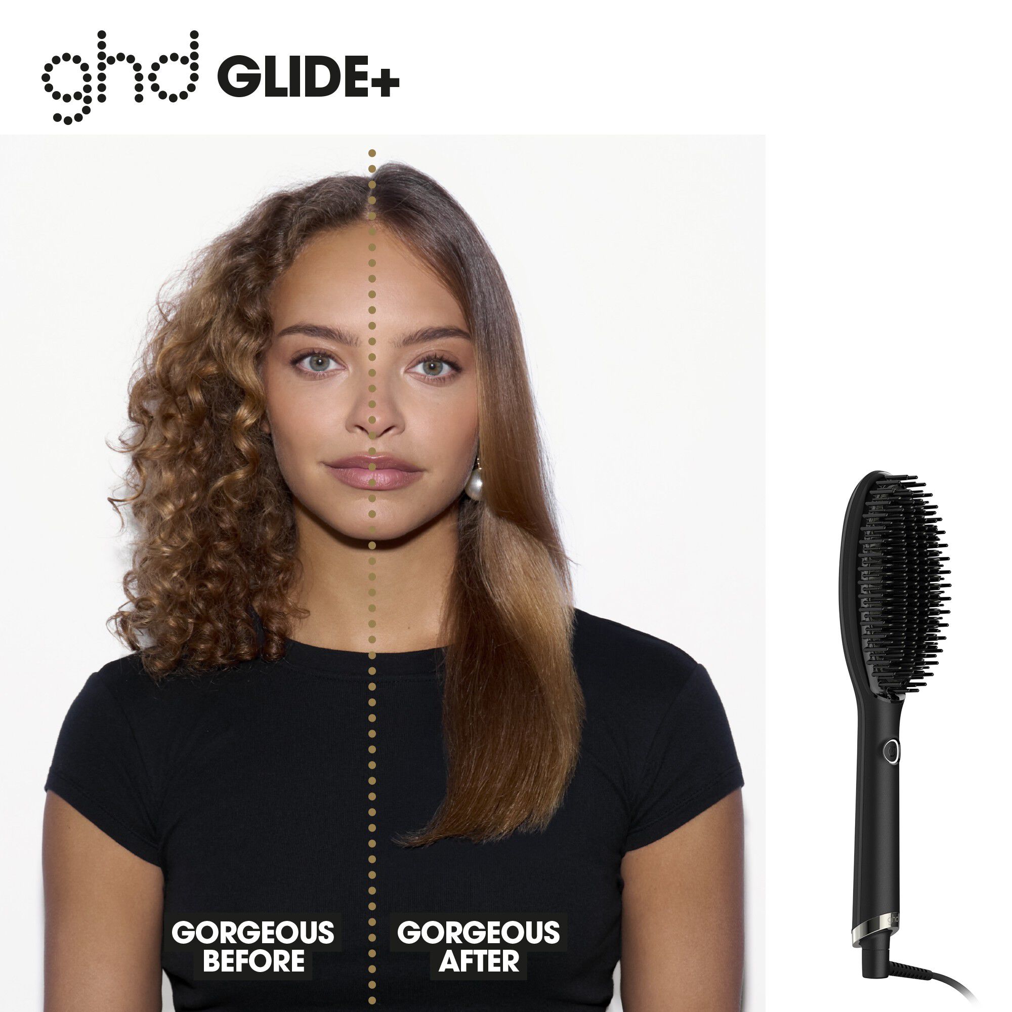 ghd Glide+ Smoothing Hot Brush - Black