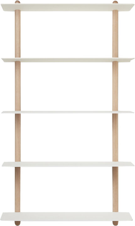 Nivo hylde stor E lys eg/ hvid