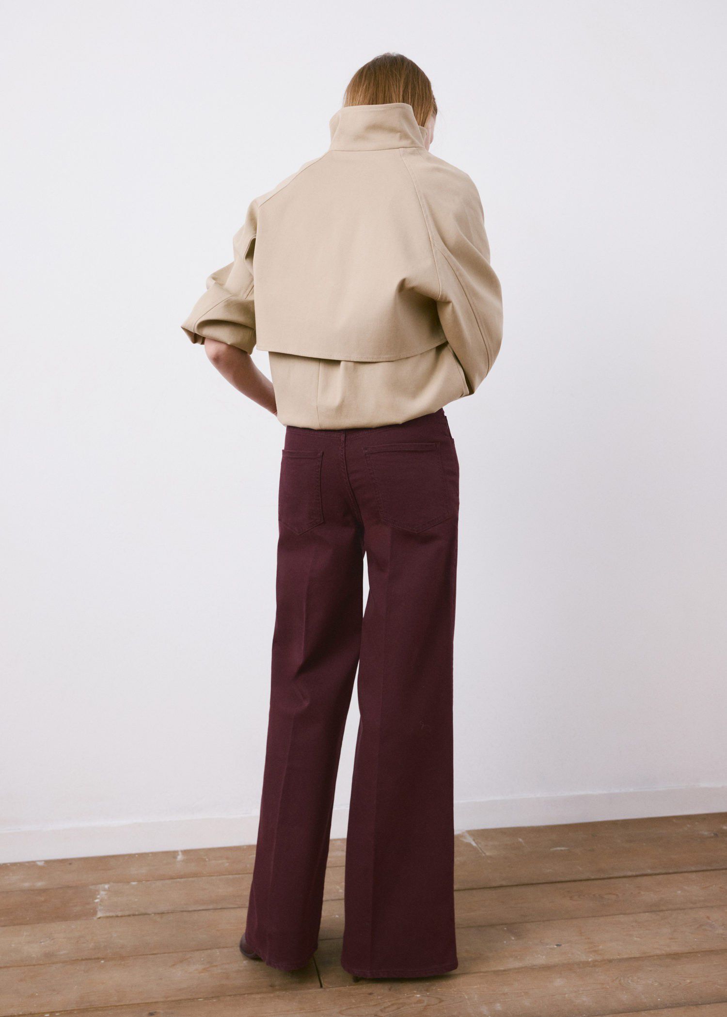 High-waisted wide leg jeans