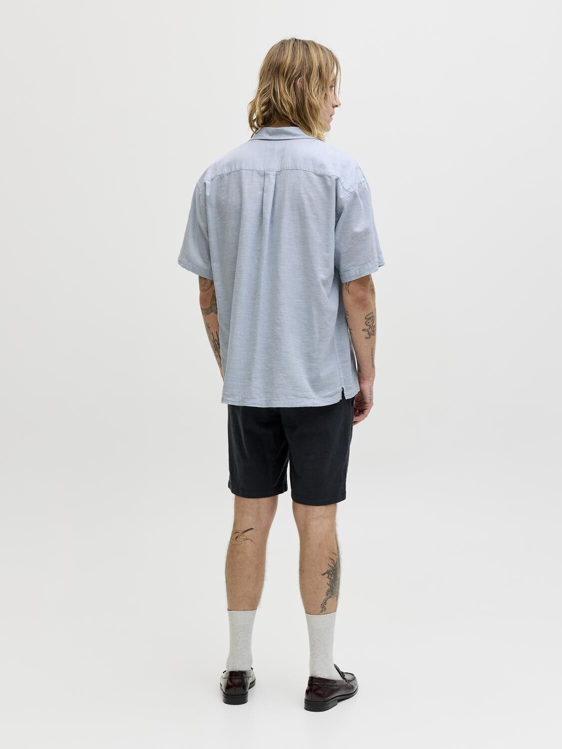 Jjesummer Linen Blend Resort Shirt Ss Sn