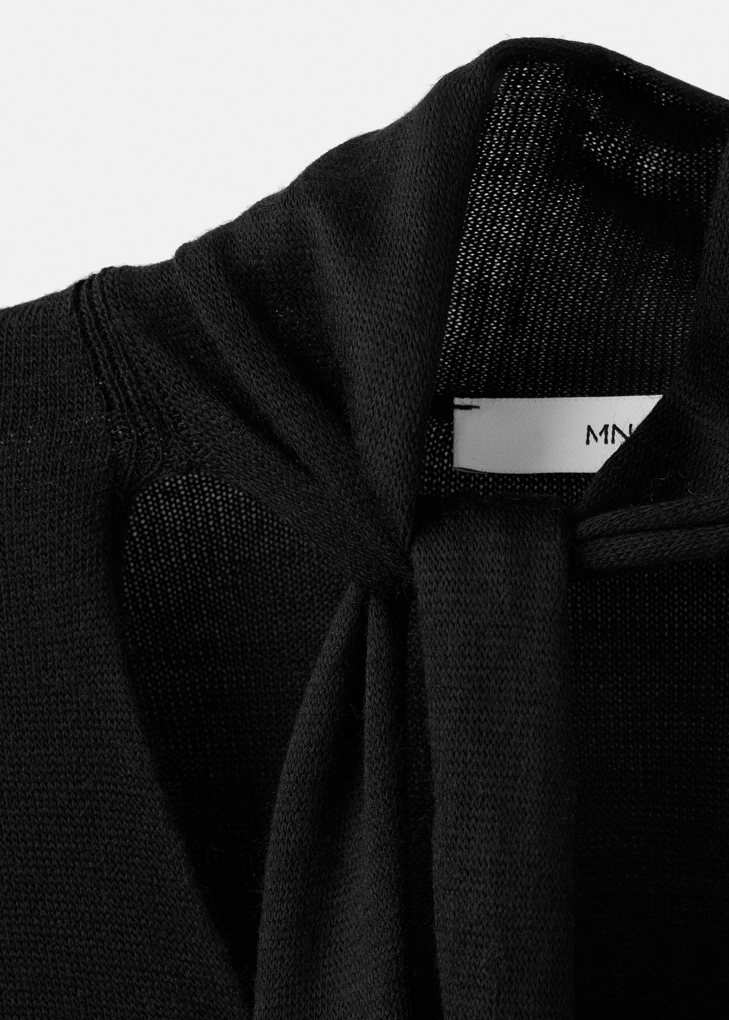 V-neck sweater with scarf