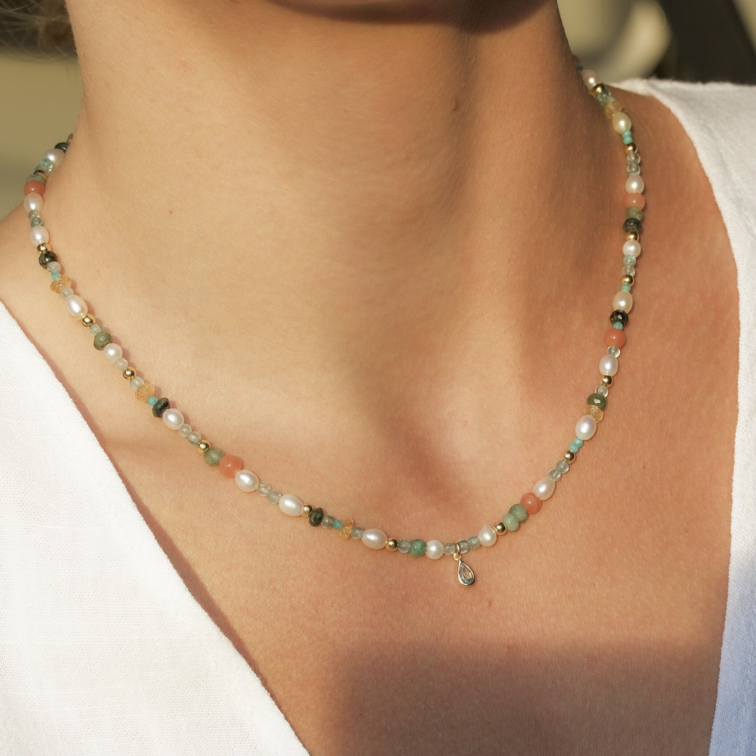 Water Drop Pure Pearl Necklace
