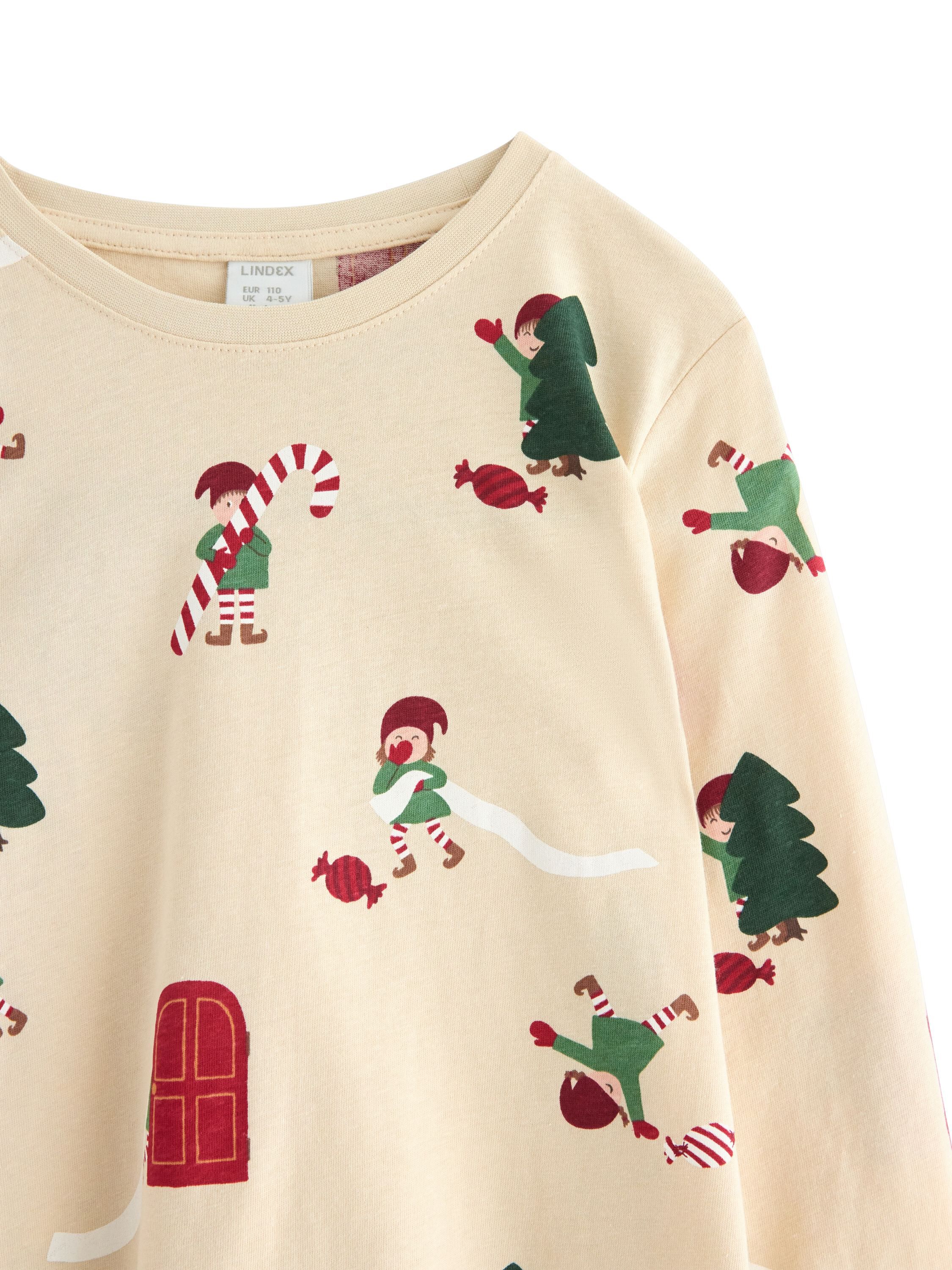 Lang&aelig;rmet top i bl&oslash;d bomuldsjersey