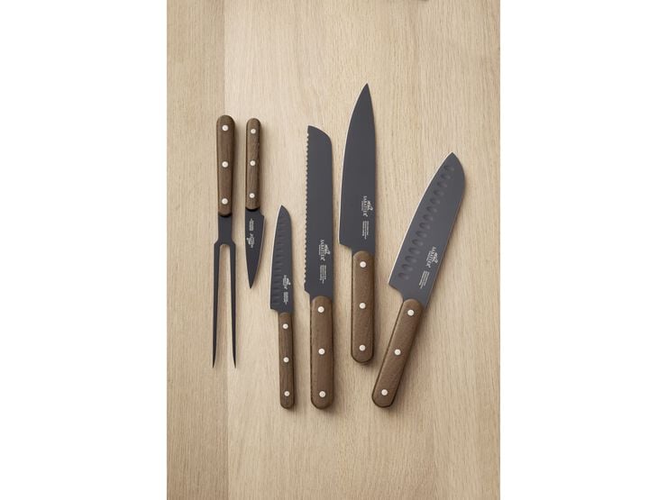 Knivset Phenix Walnut 6 delar Svart/Valnötträ