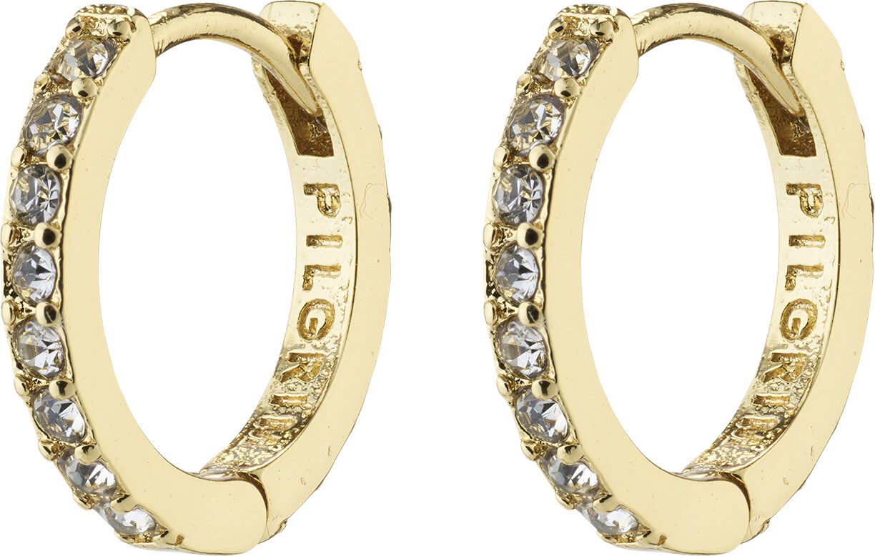 EBNA small crystal hoops gold-plated