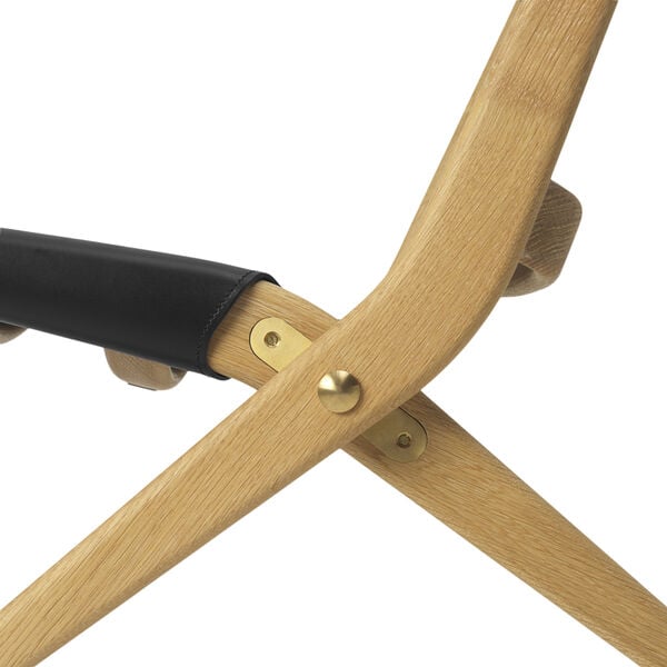 Saxe Chair - Olieret eg / Sort læder