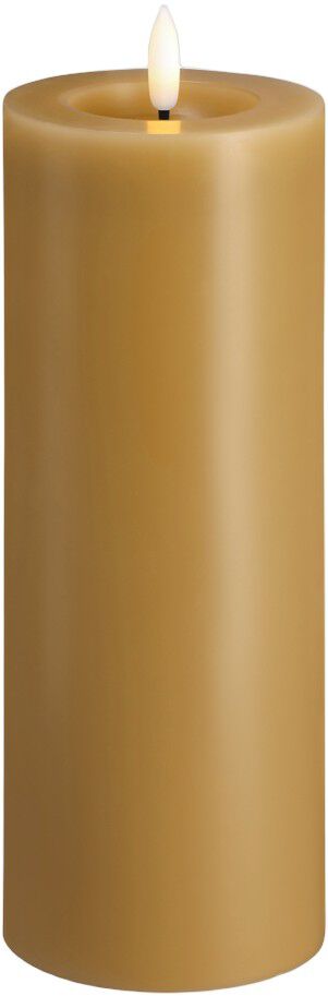 Moods & More - LED Pillar Candles, Silk, Melted, Honey mustard, 74x200