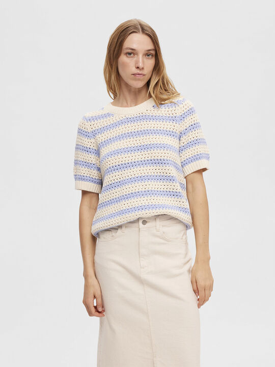 SLFALBY SS KNIT O-NECK