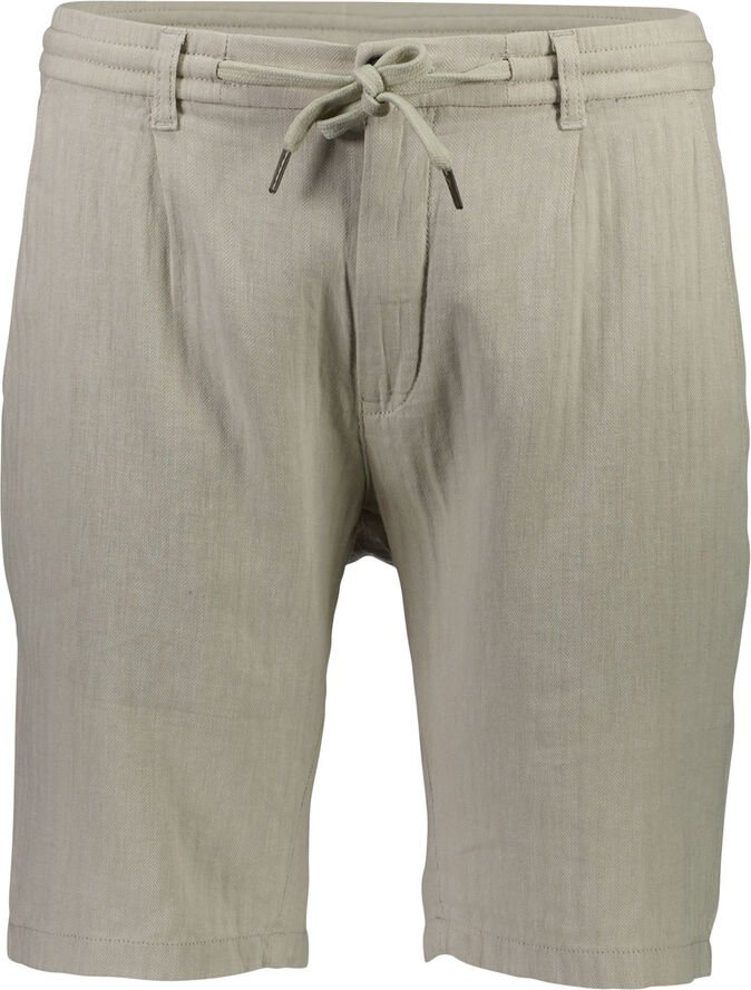 Linen blend herringbone shorts